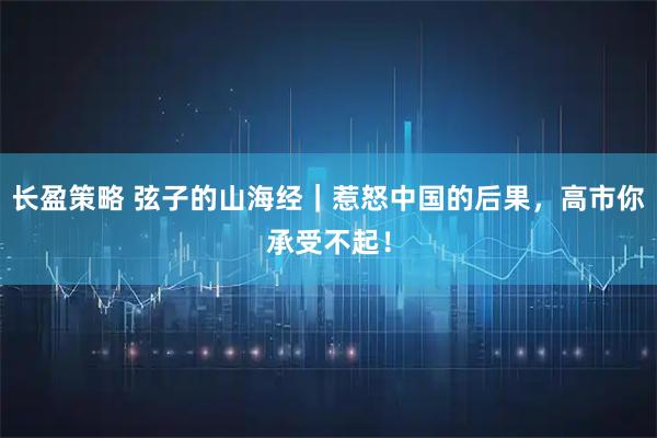 长盈策略 弦子的山海经｜惹怒中国的后果，高市你承受不起！