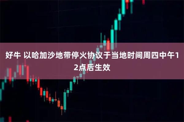 好牛 以哈加沙地带停火协议于当地时间周四中午12点后生效