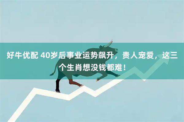 好牛优配 40岁后事业运势飙升，贵人宠爱，这三个生肖想没钱都难！